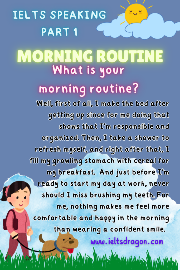 ielts speaking part 1 daily or mornning routine