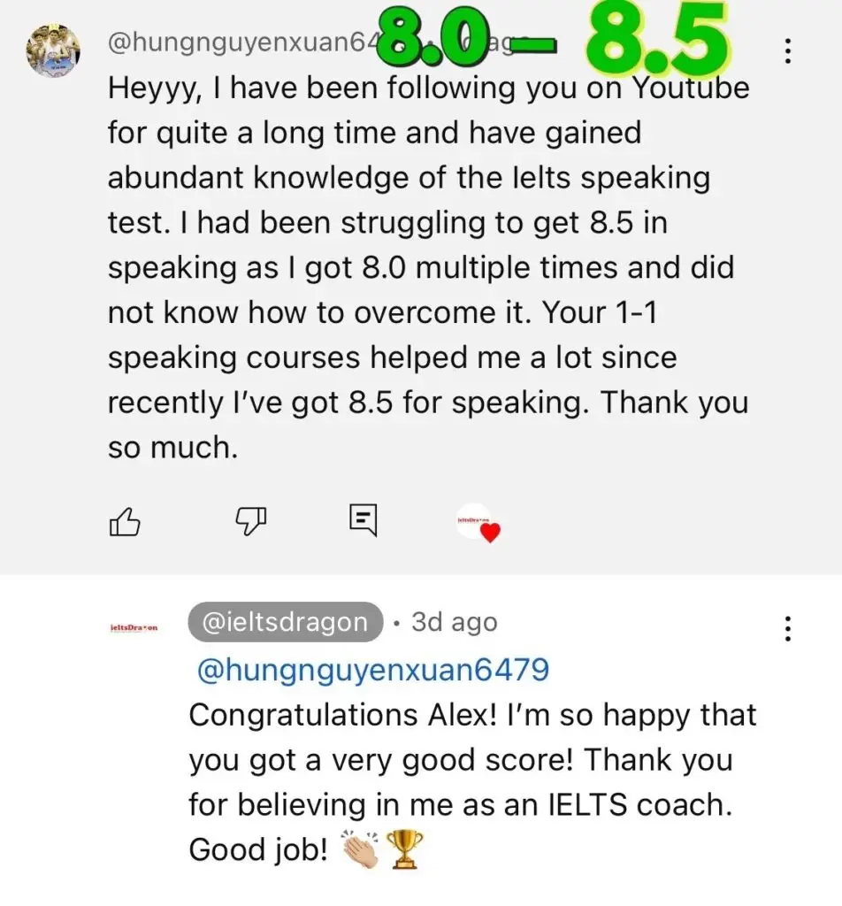 ielts speaking band 8.5