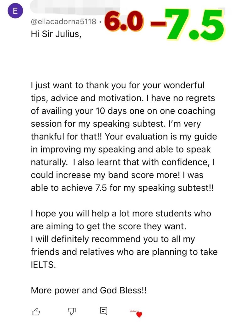 ielts speaking band 7.5